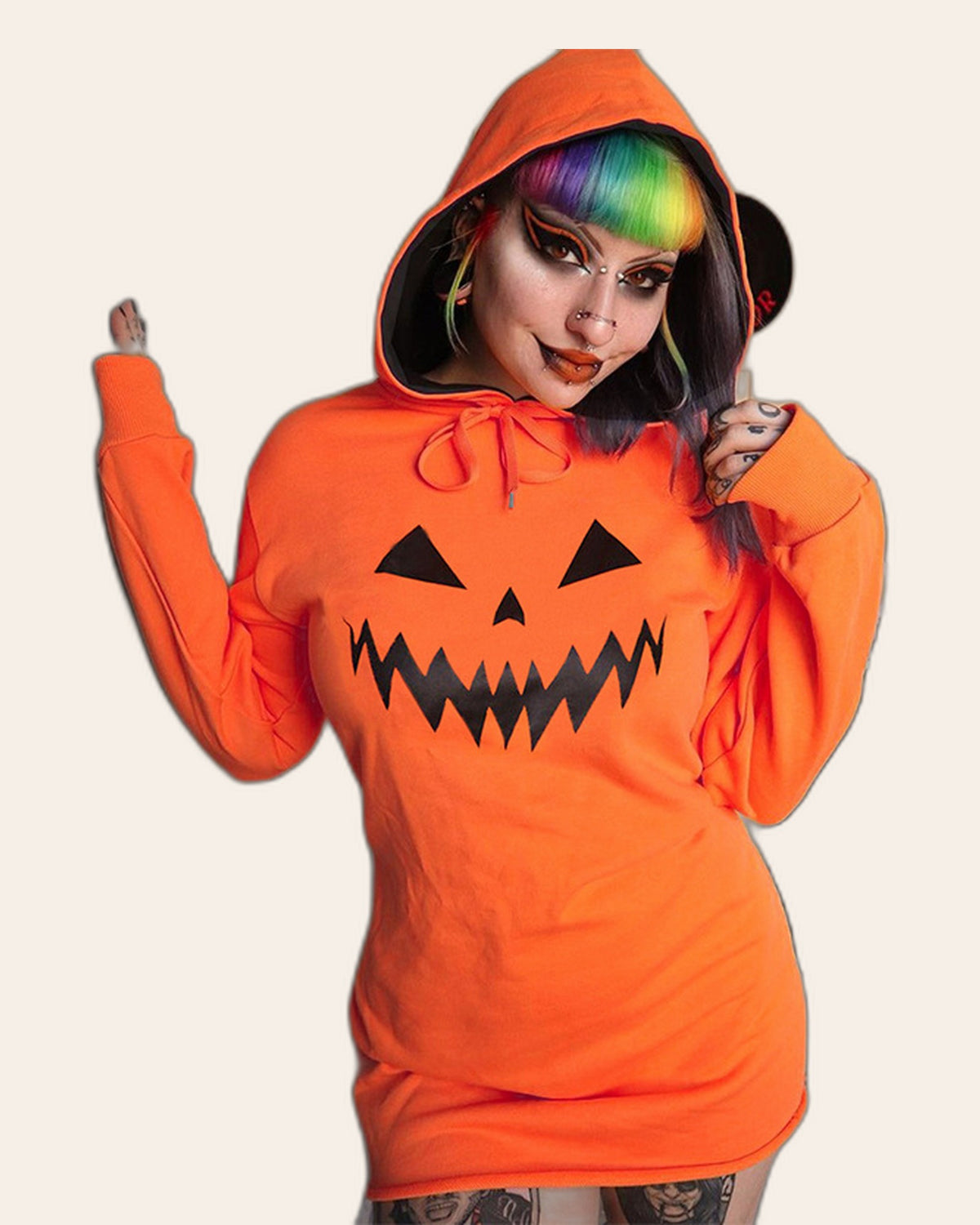 Jack-O'-Lantern Hoodie Dress