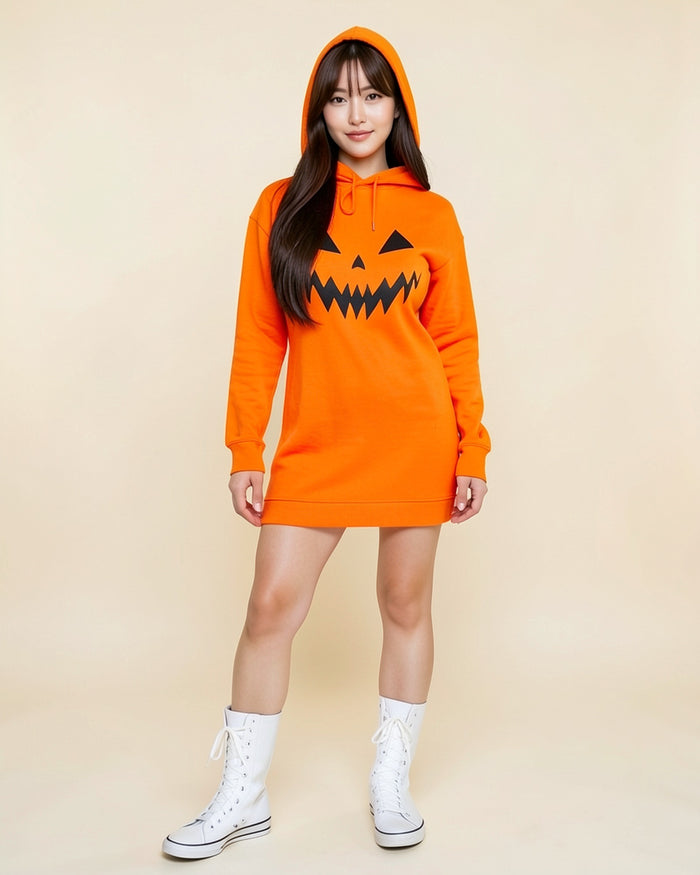 Jack-O'-Lantern Hoodie Dress