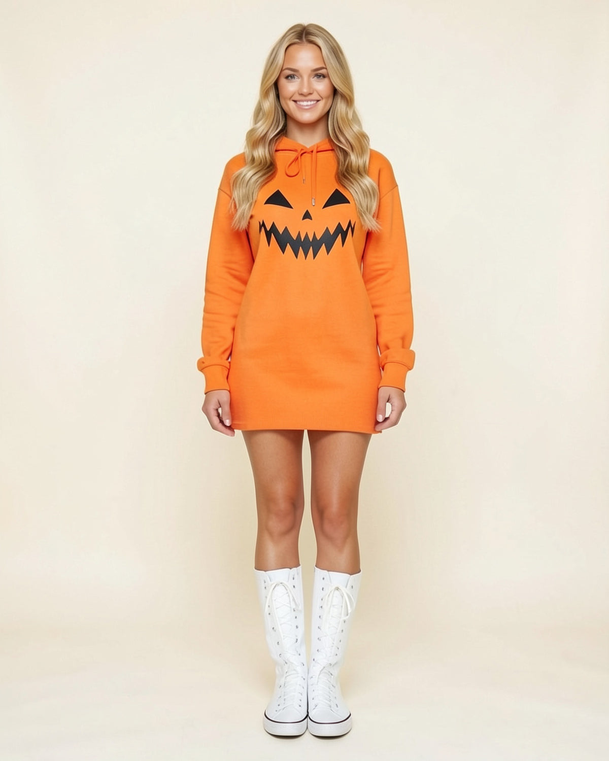 Jack-O'-Lantern Hoodie Dress
