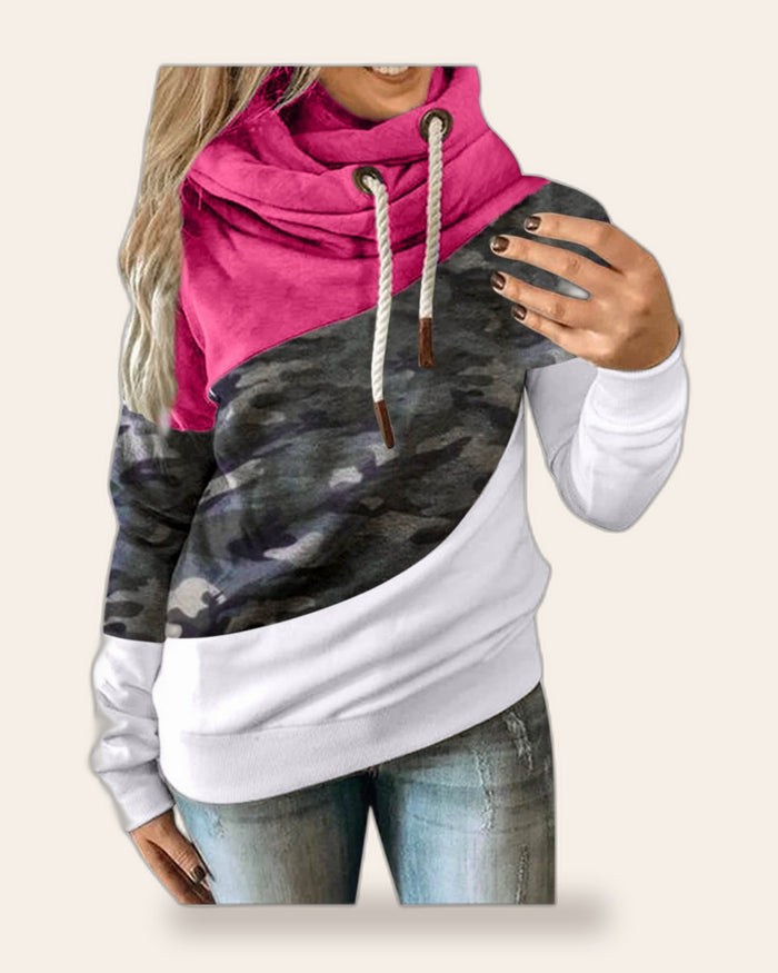 Camo Color-Block Hoodie