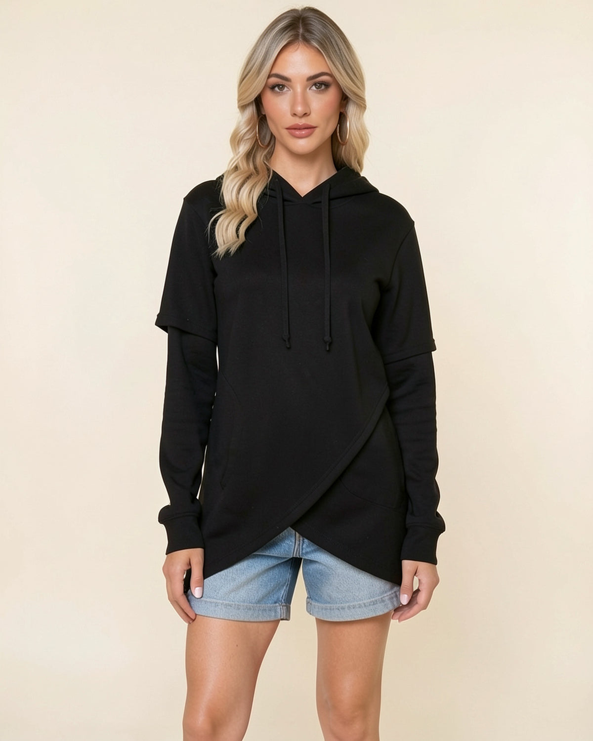 Wrap Hem Everyday Hoodie