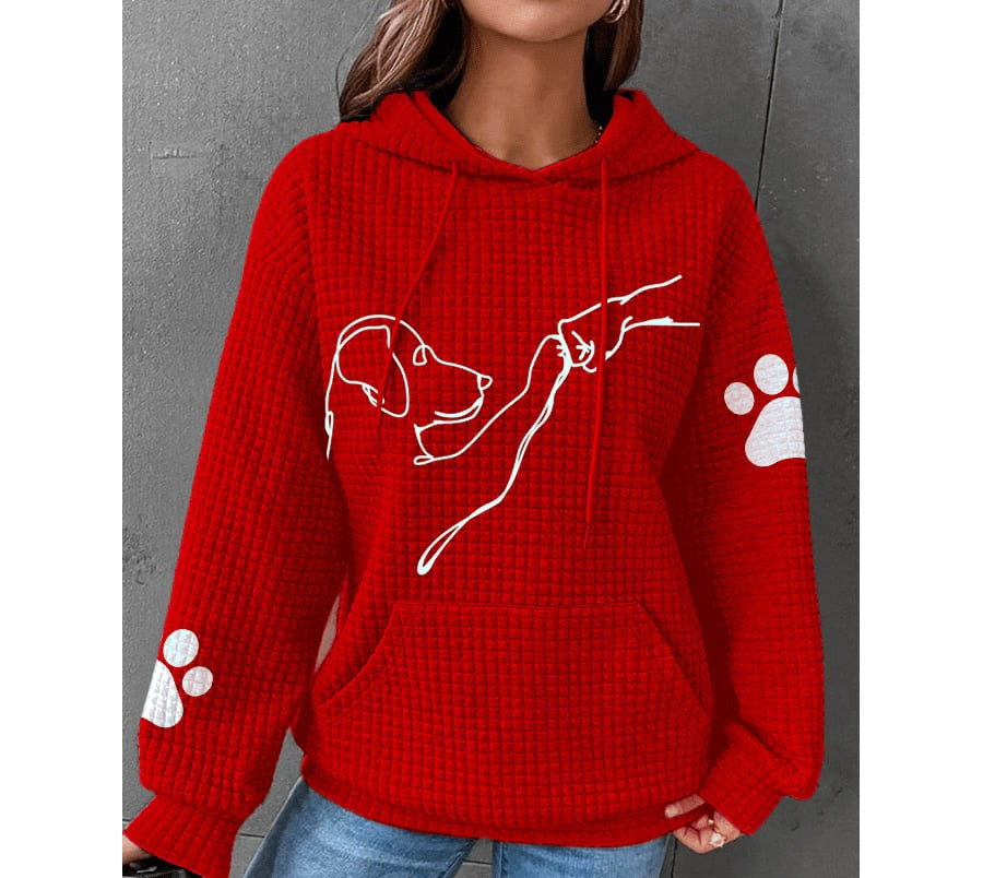 Dog Lover Waffle Hoodie