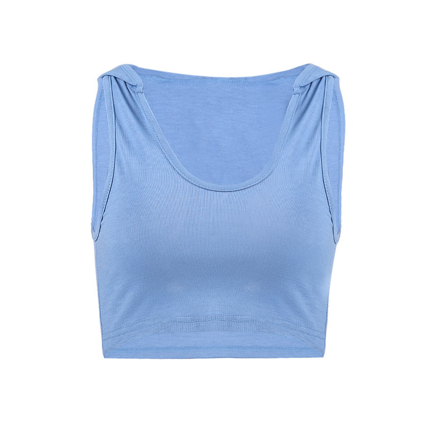 Hooded Yoga Crop Top