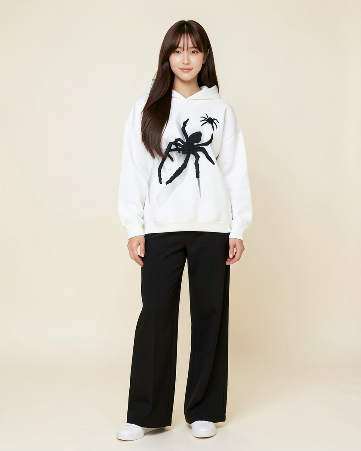 Embroidered Spider Hoodie
