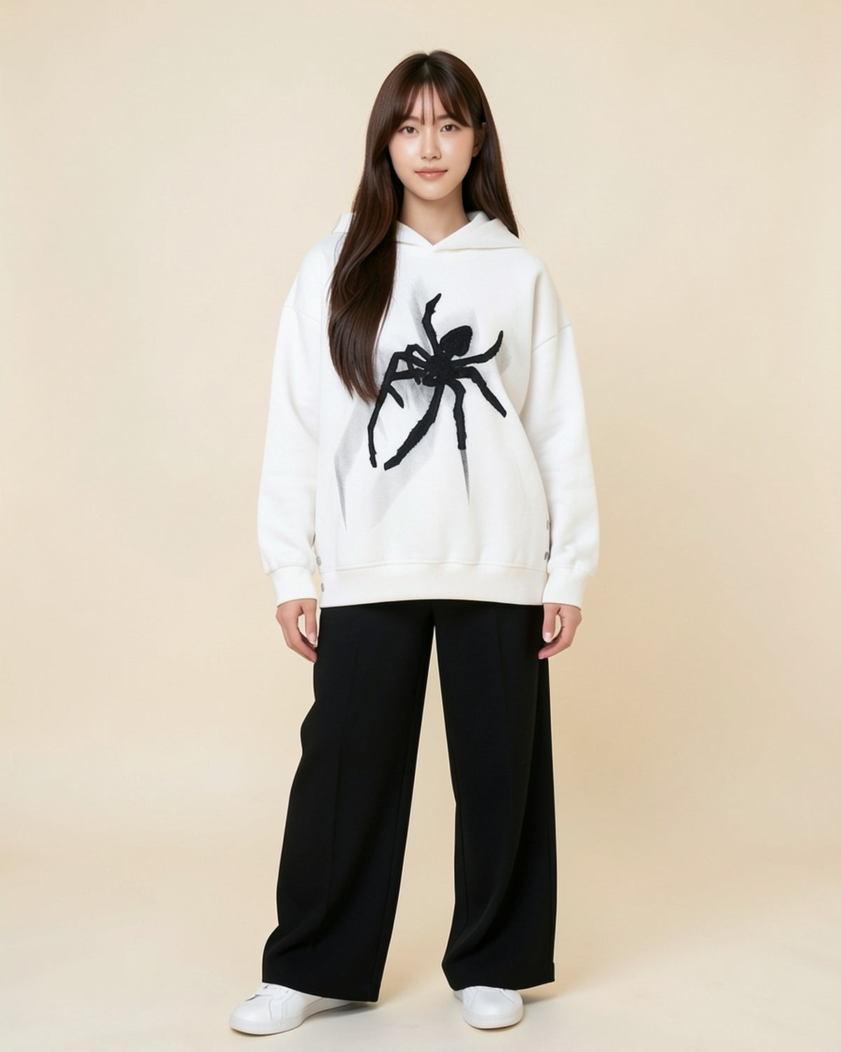 Embroidered Spider Hoodie