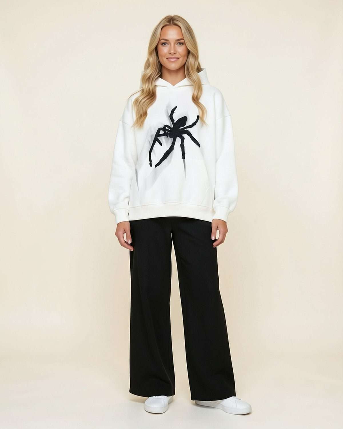 Embroidered Spider Hoodie