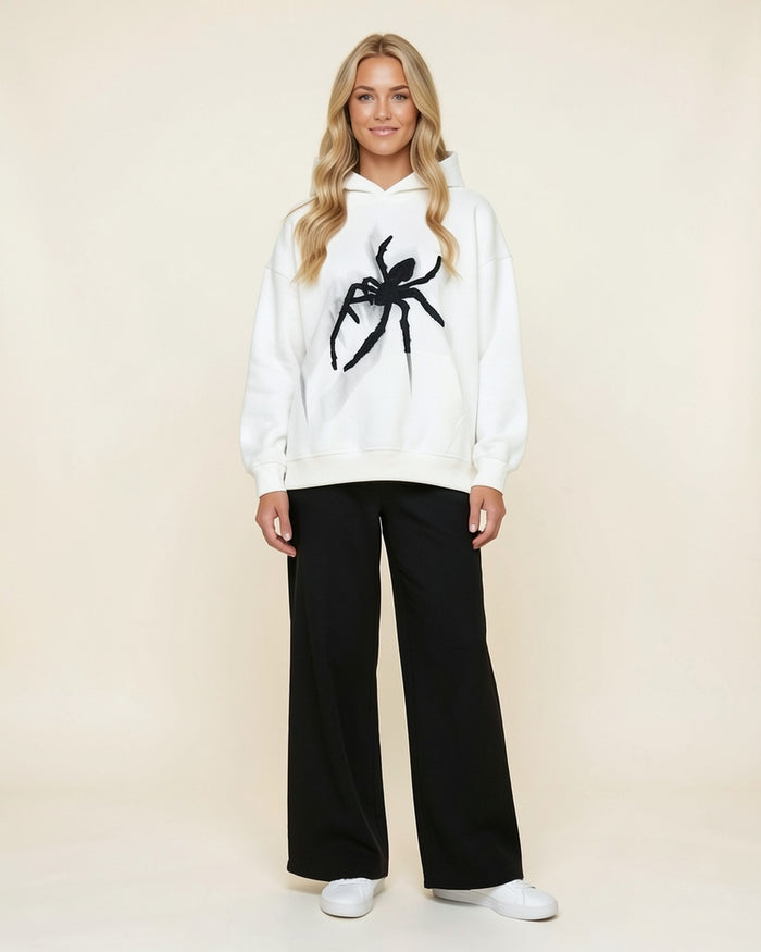 Embroidered Spider Hoodie
