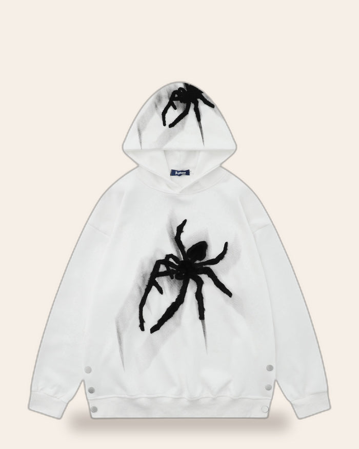 Embroidered Spider Hoodie