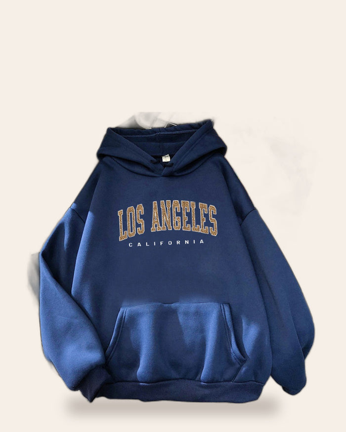 Los Angeles Leopard Letter Hoodie