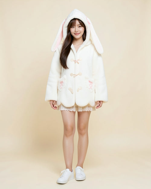 Bunny Ears Teddy Coat