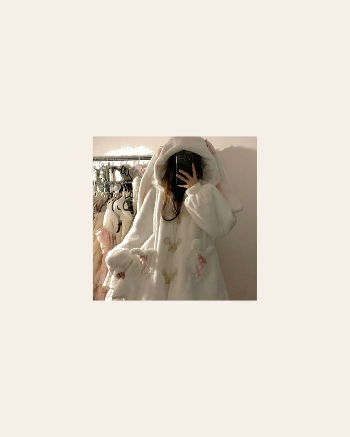 Bunny Ears Teddy Coat