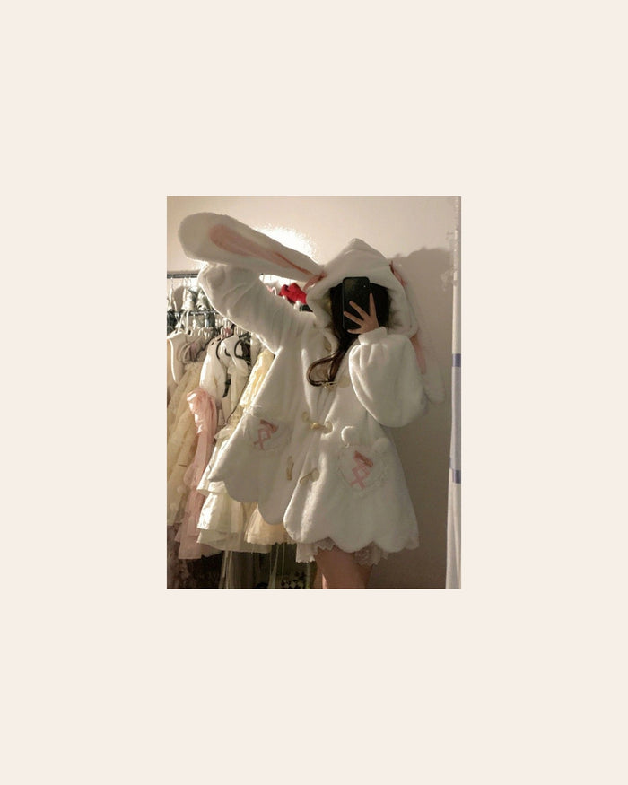 Bunny Ears Teddy Coat