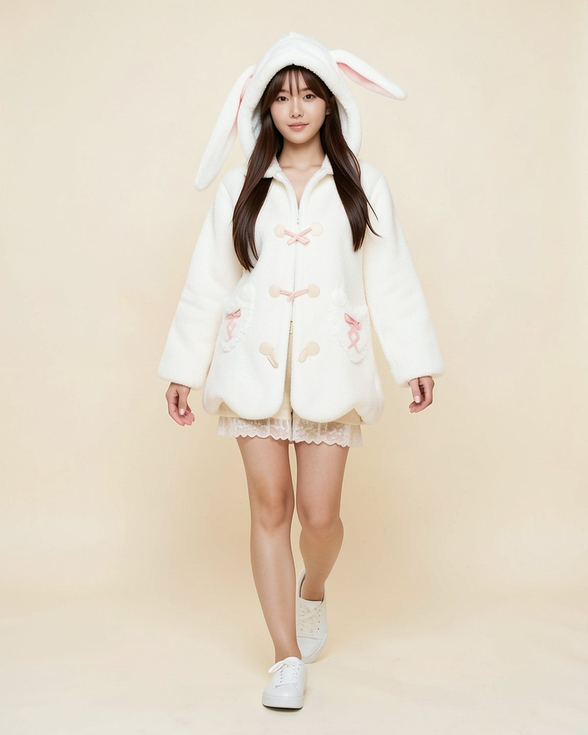 Bunny Ears Teddy Coat