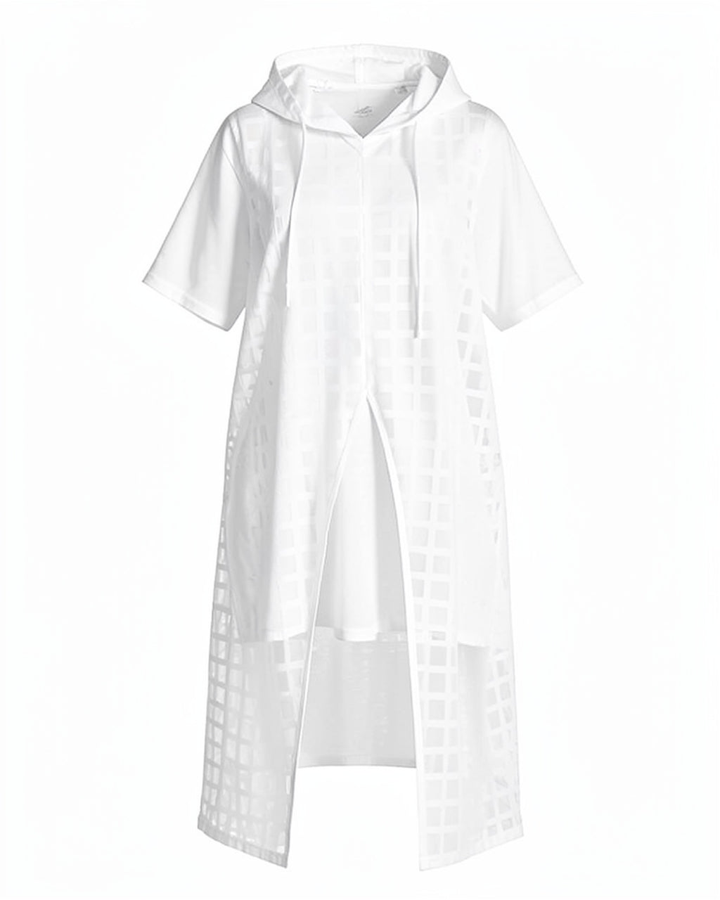 Lace Overlay Hoodie Dress Set