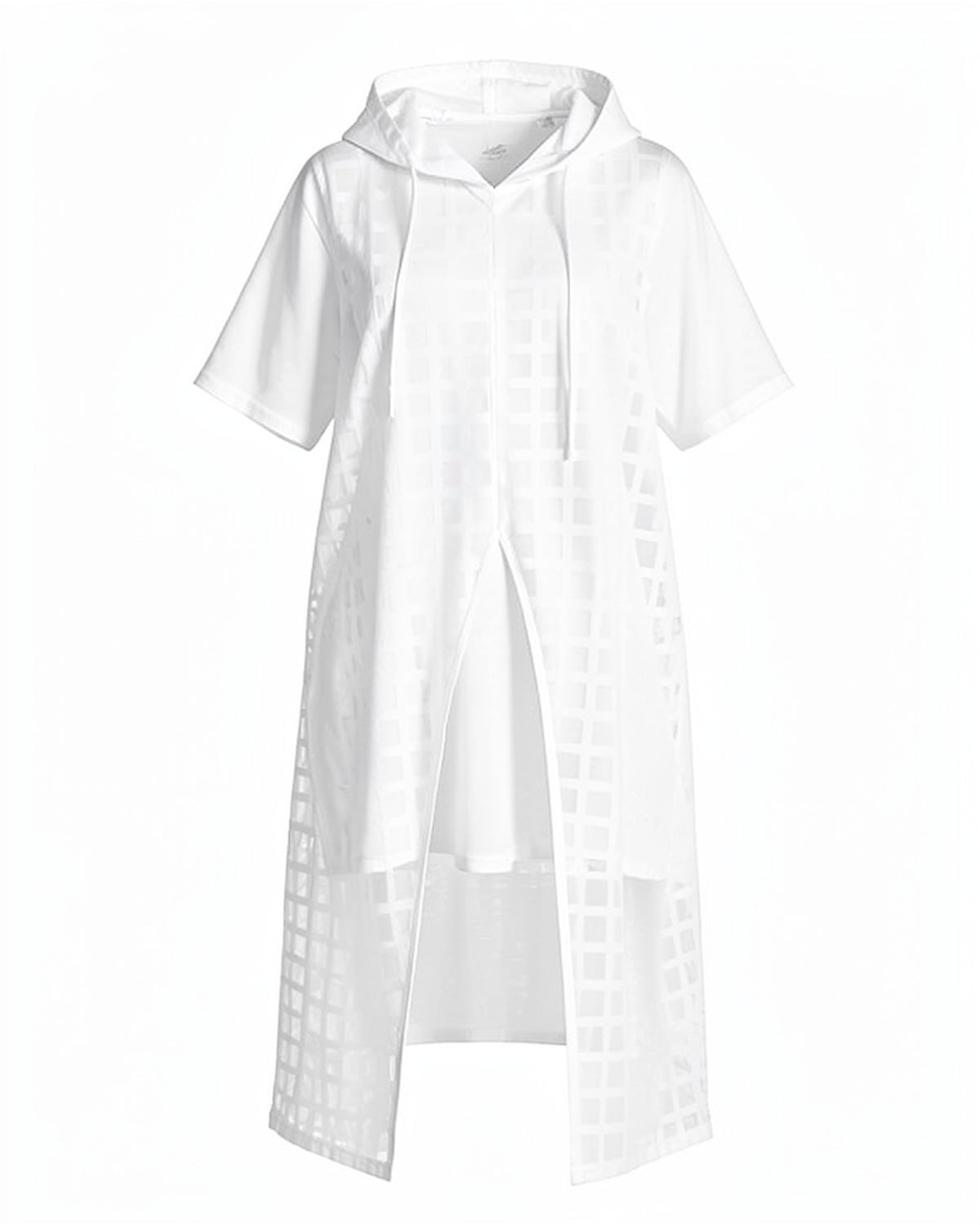 Lace Overlay Hoodie Dress Set