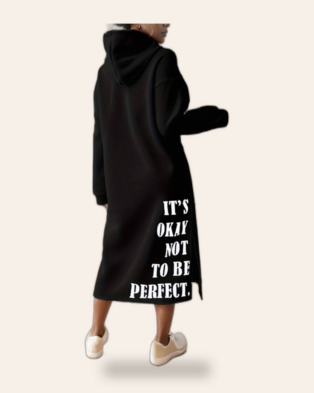Side Slit Maxi Hoodie Dress