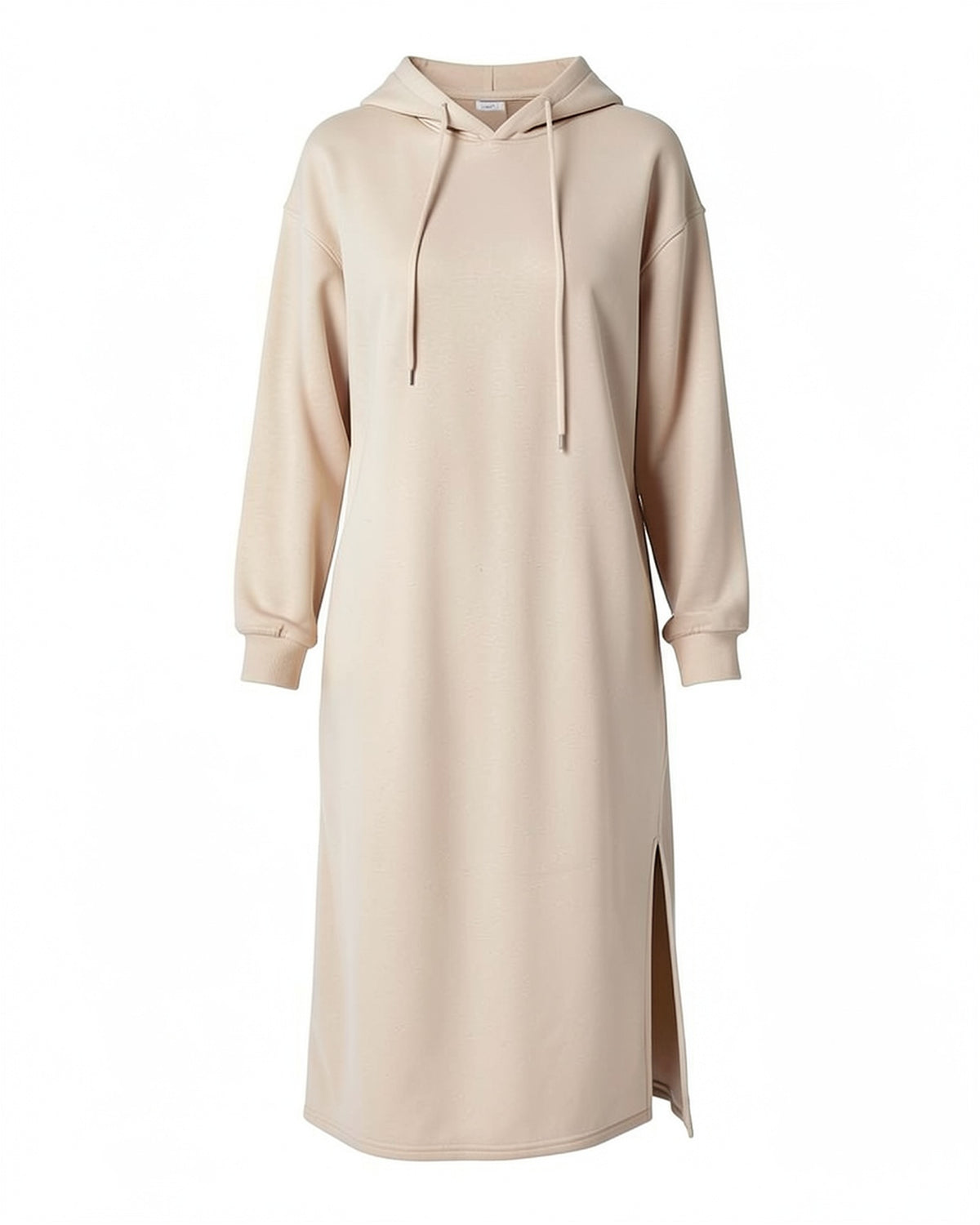 Side Slit Maxi Hoodie Dress