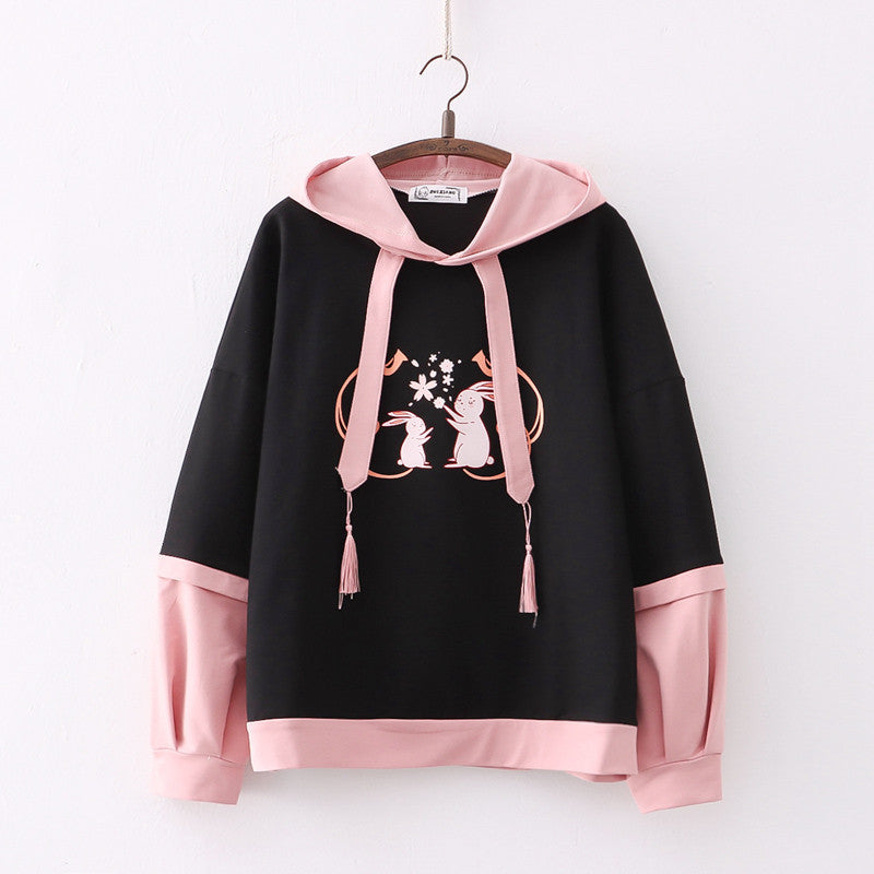 Sweet Bunny Two-Tone Hoodie