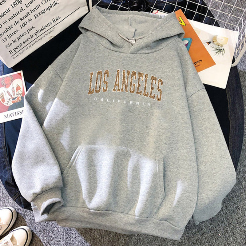 Los Angeles Leopard Letter Hoodie