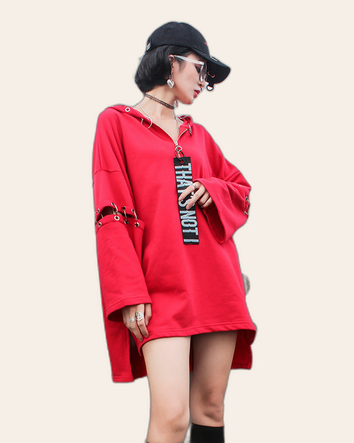 Punk Ring Hoodie Dress