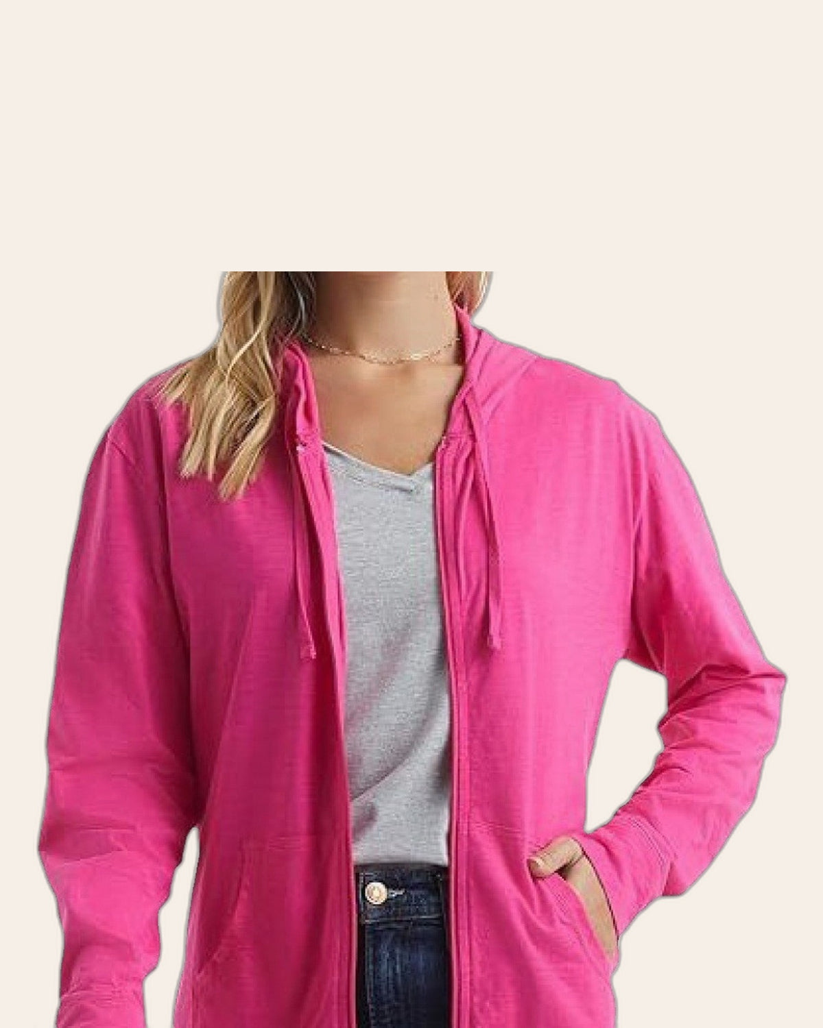Slim Zip-Up Hoodie Jacket