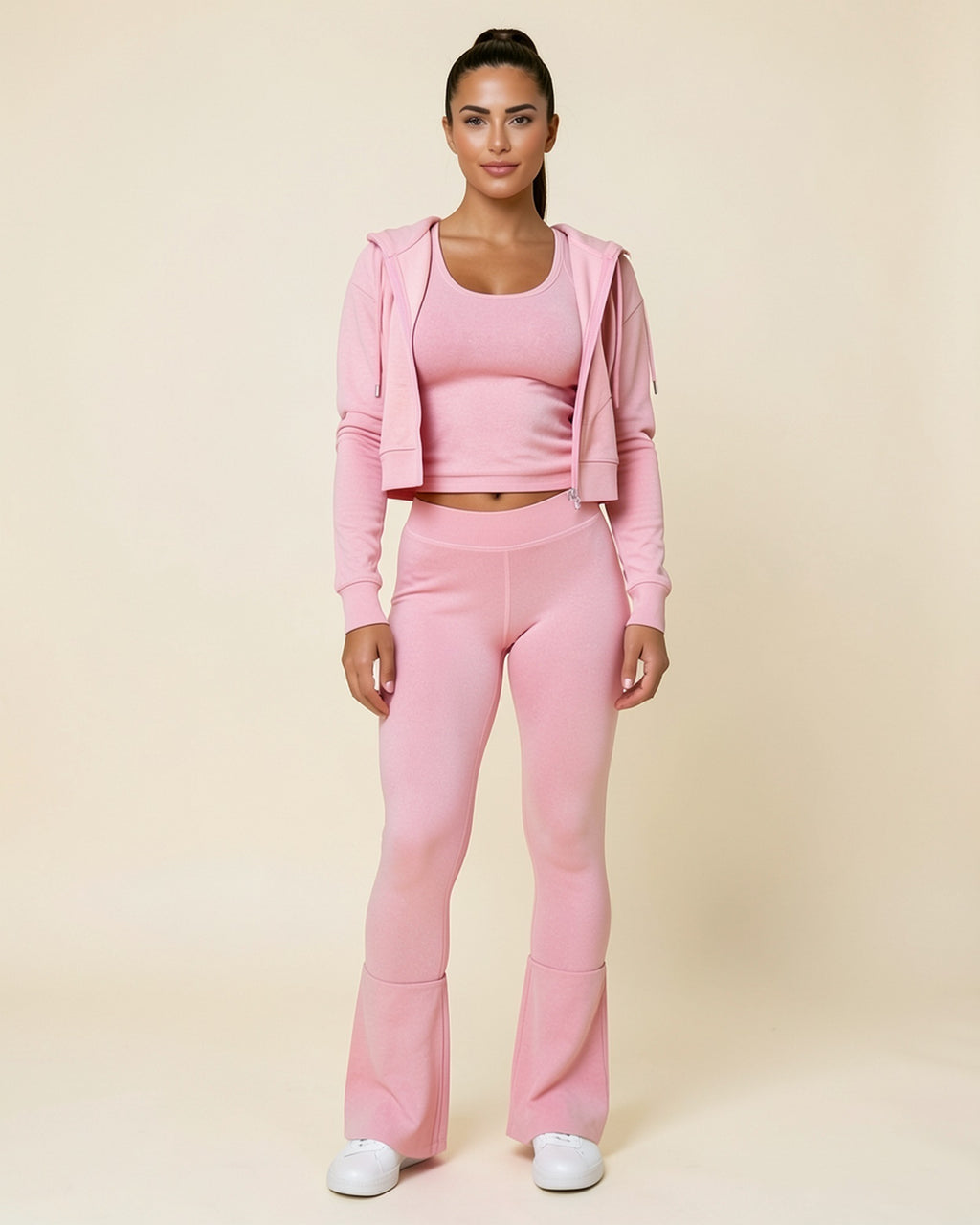 Zip Hoodie 3-Piece Flare Set