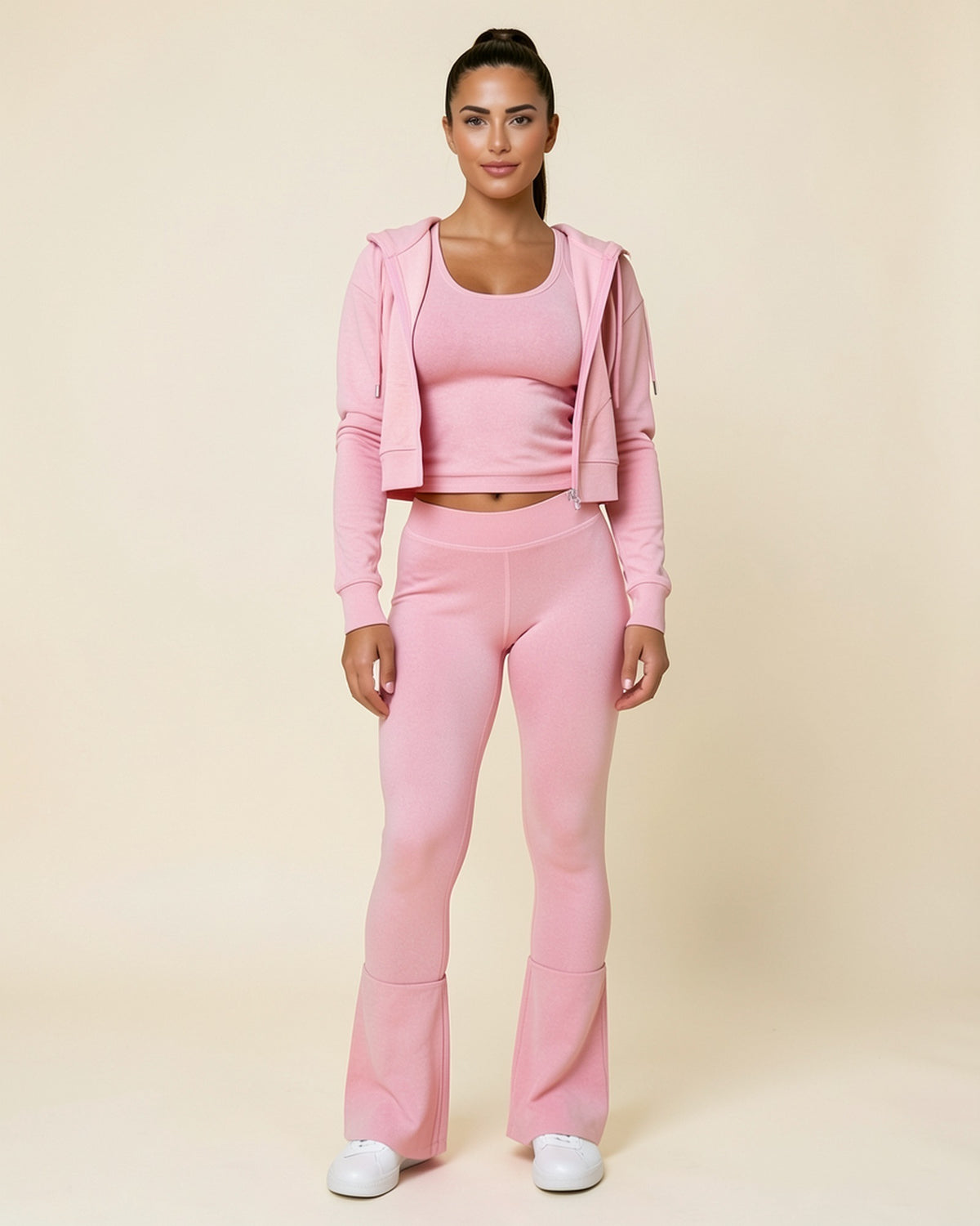 Zip Hoodie 3-Piece Flare Set