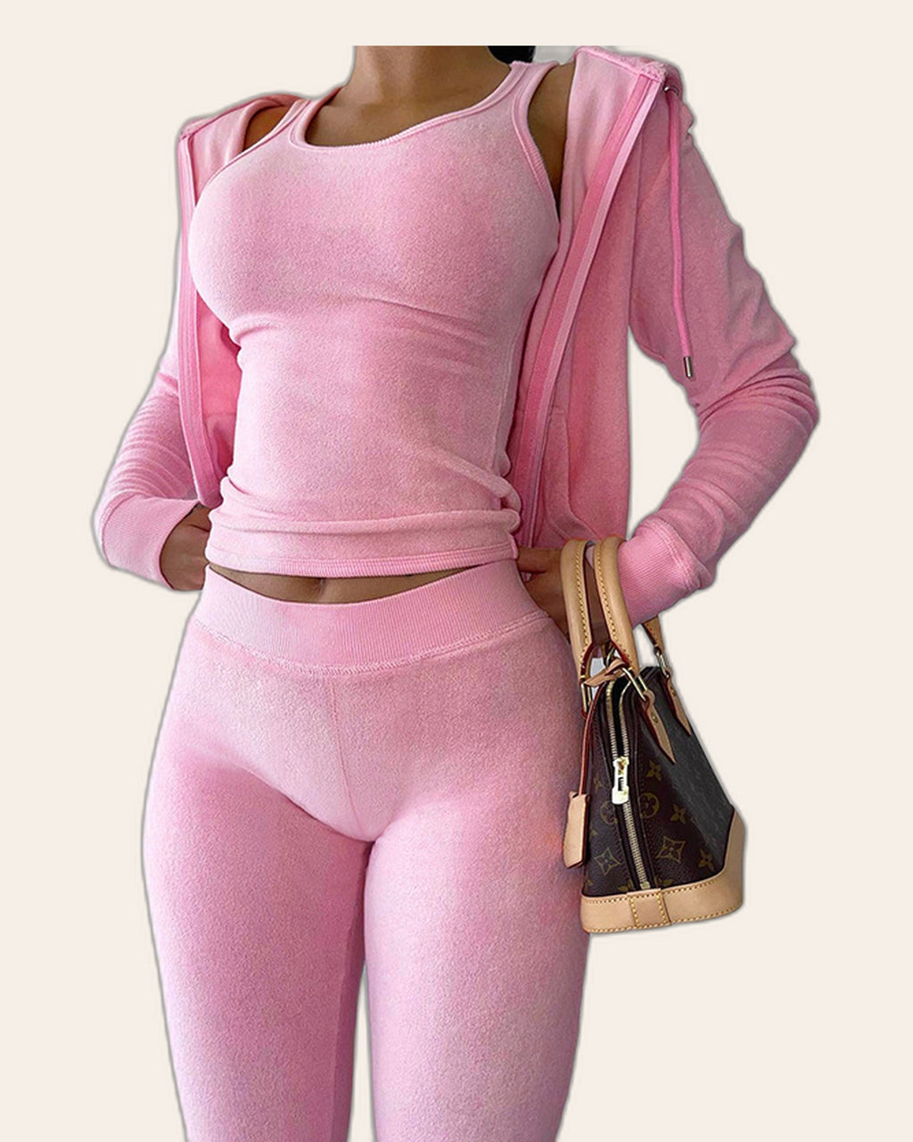 Zip Hoodie 3-Piece Flare Set