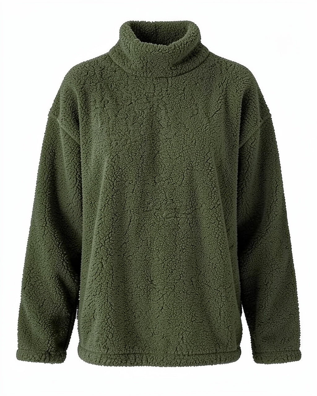 Teddy Fleece Turtleneck Pullover
