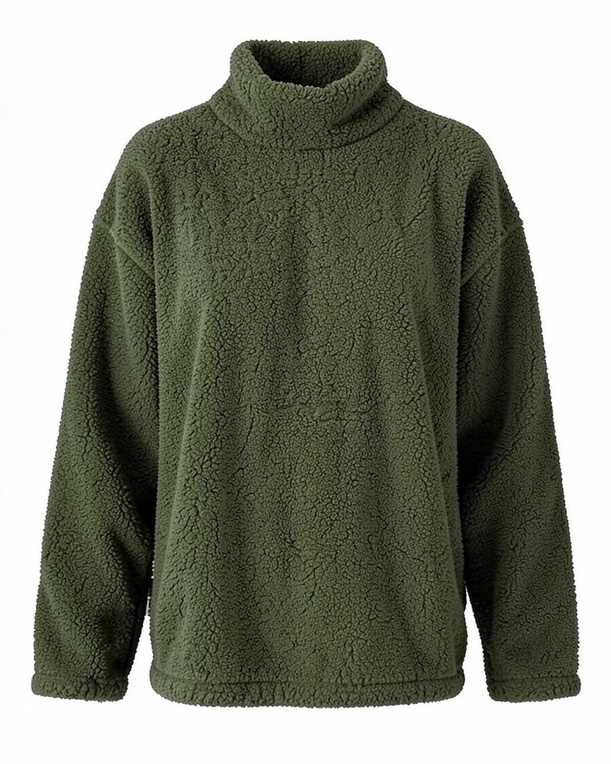 Teddy Fleece Turtleneck Pullover
