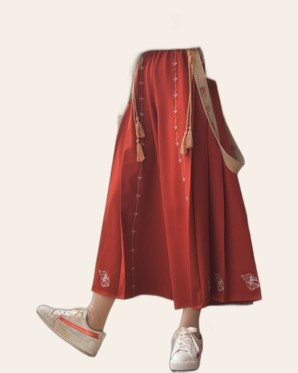 Embroidered Hoodie & Wide-Leg Pants Set