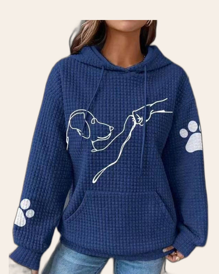 Dog Lover Waffle Hoodie