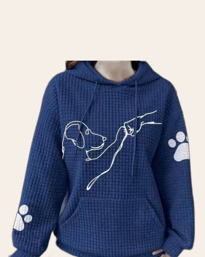 Dog Lover Waffle Hoodie