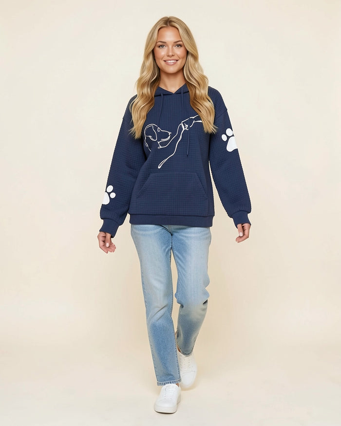 Dog Lover Waffle Hoodie