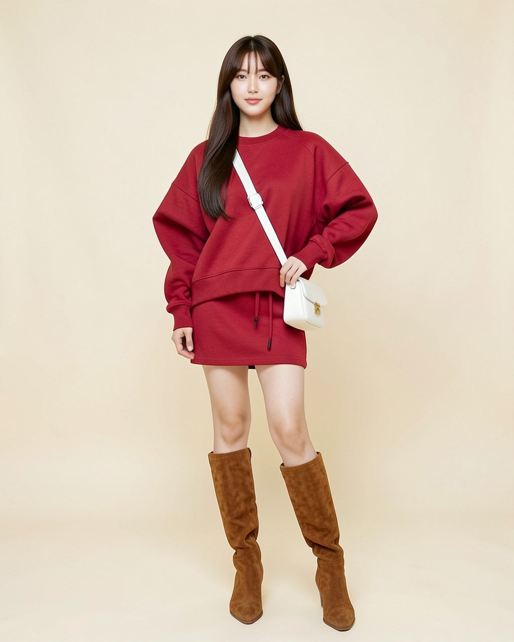 Sweatshirt & Mini Skirt Set