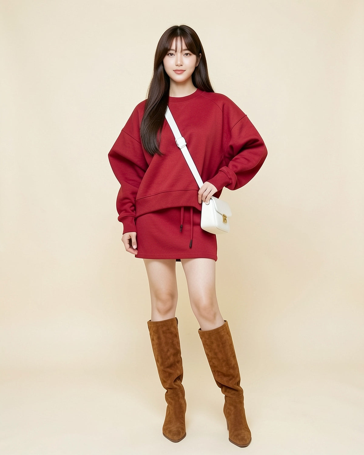 Sweatshirt & Mini Skirt Set