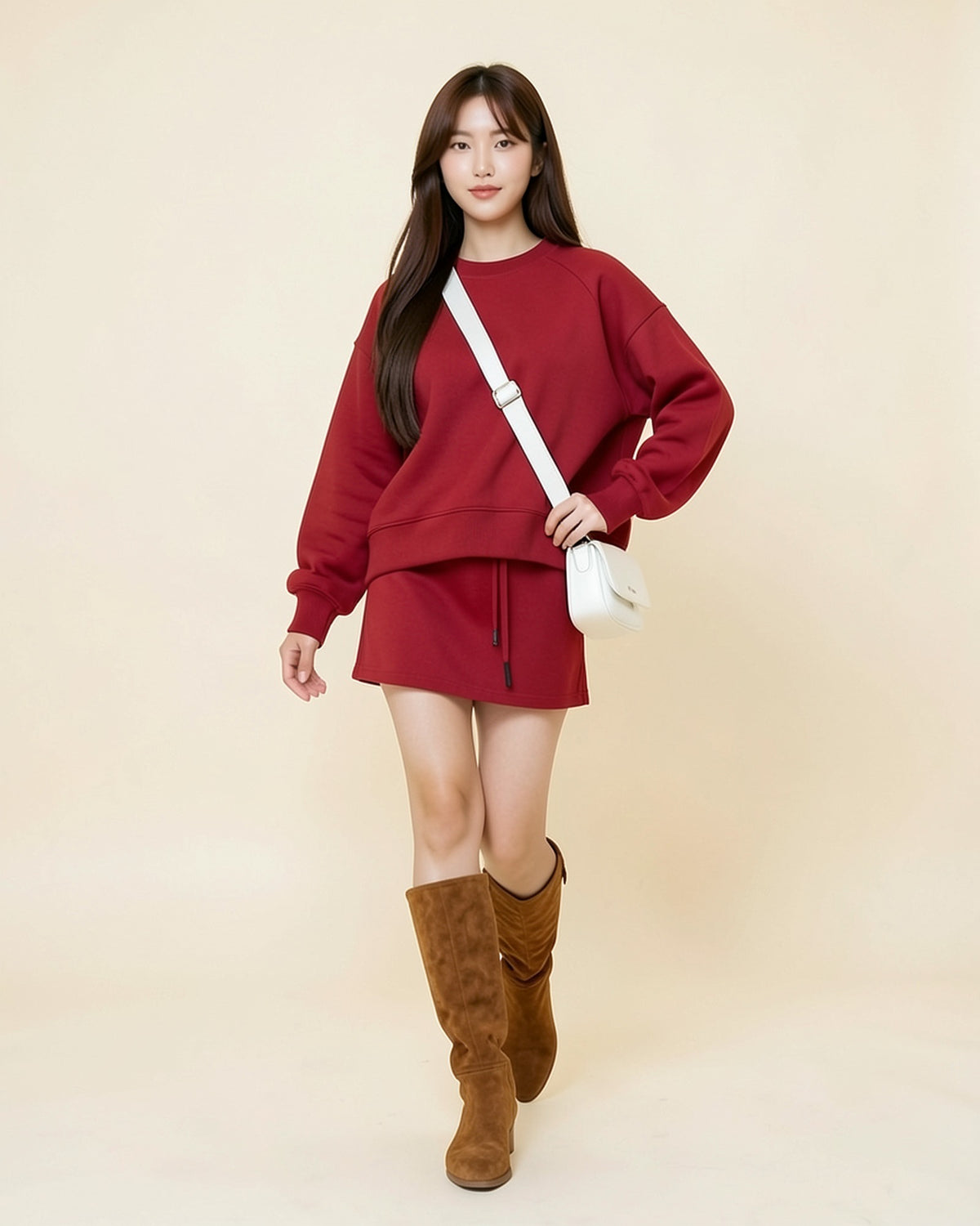 Sweatshirt & Mini Skirt Set