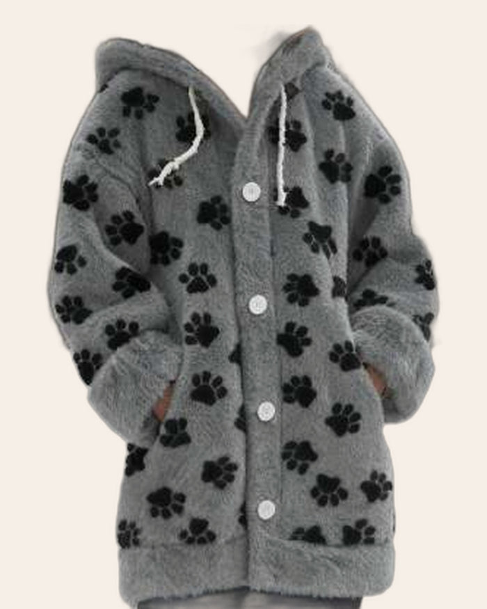 Spotted Plush Teddy Hoodie
