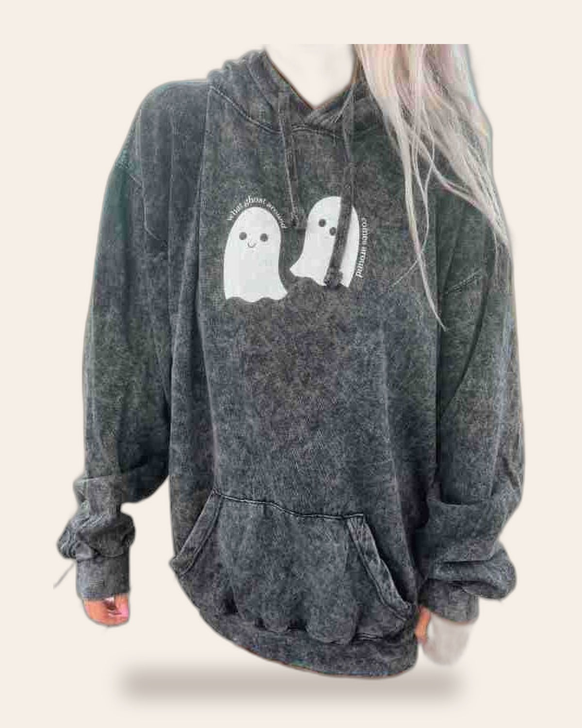 Cute Ghosts Acid Wash Hoodie