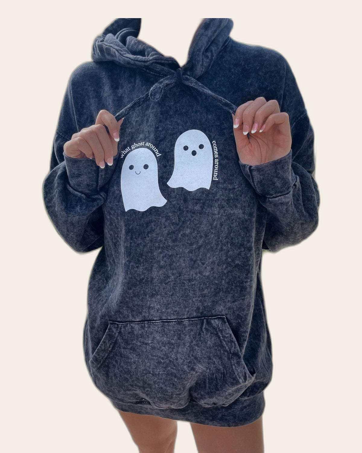 Cute Ghosts Acid Wash Hoodie
