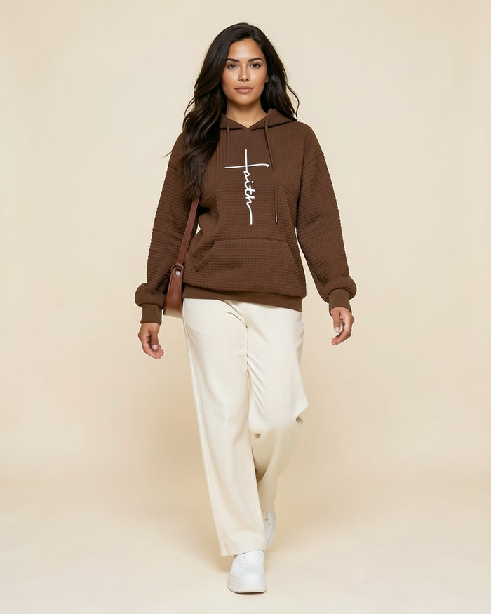 Faith Cross Waffle Hoodie