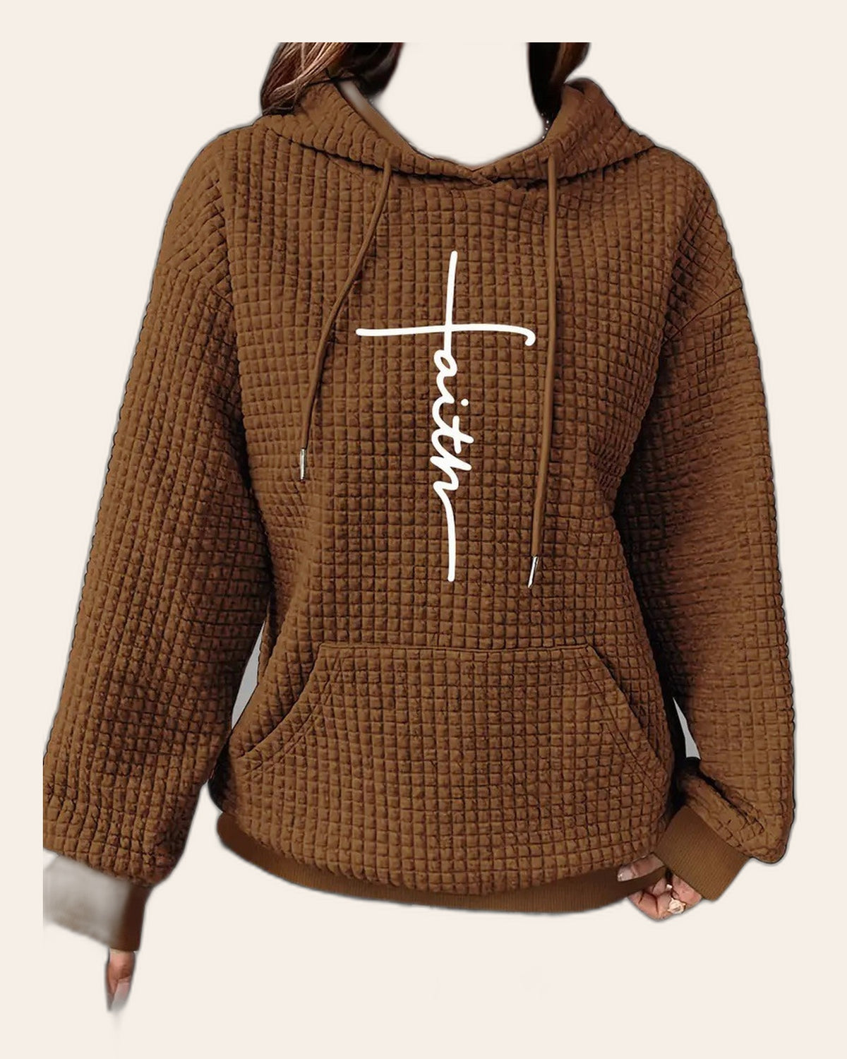 Faith Cross Waffle Hoodie