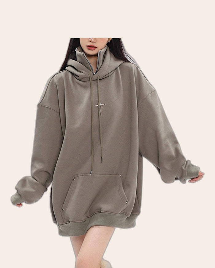 Funnel Neck Oversized Hoodie