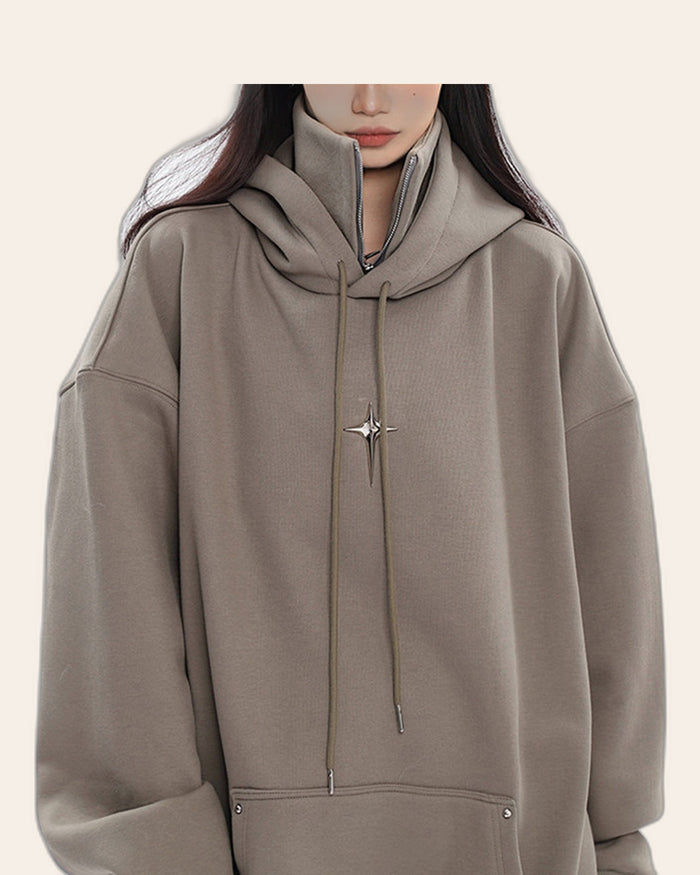 Funnel Neck Oversized Hoodie