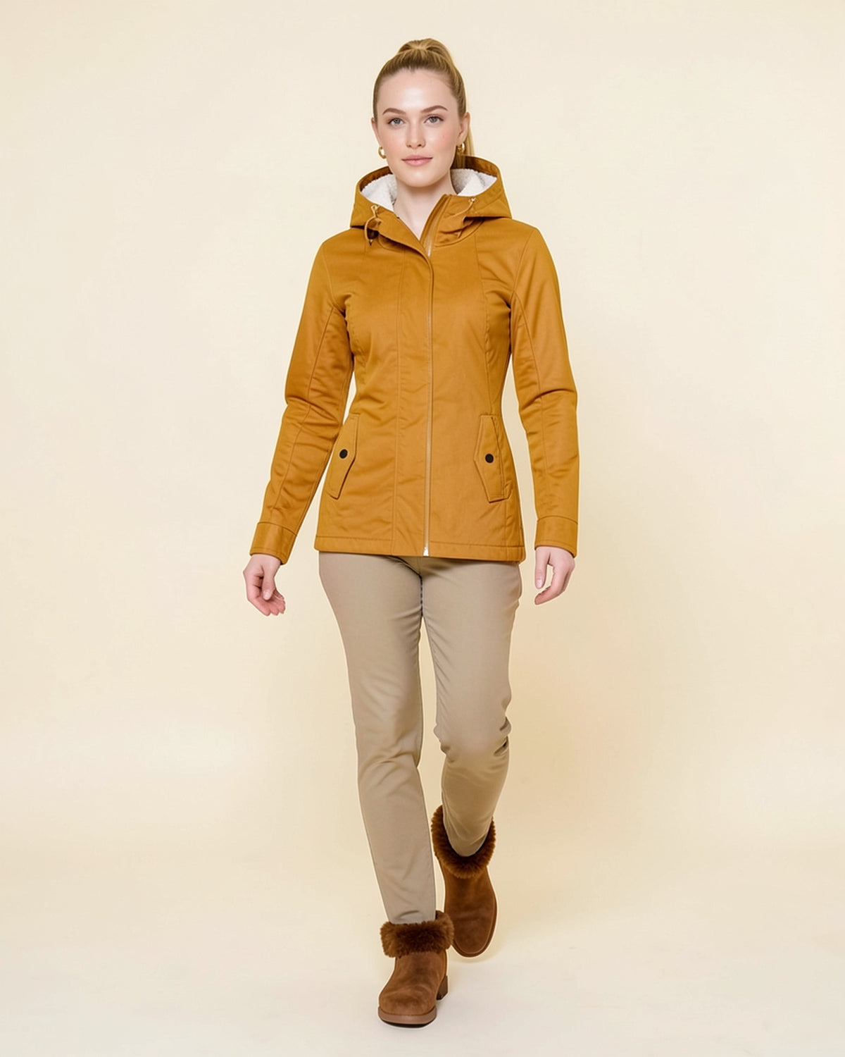 Sherpa-Lined Hooded Jacket