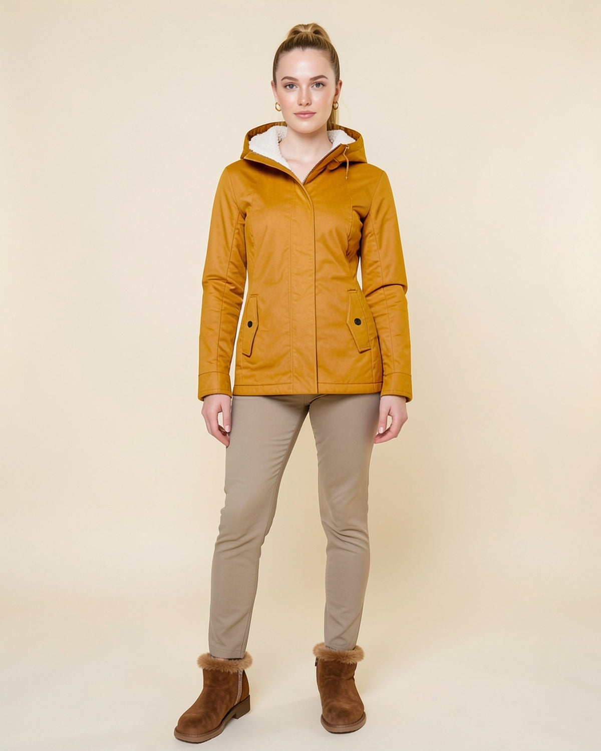 Sherpa-Lined Hooded Jacket