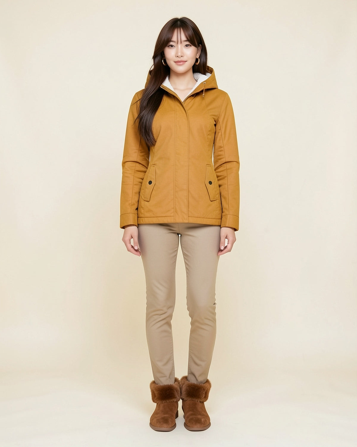 Sherpa-Lined Hooded Jacket
