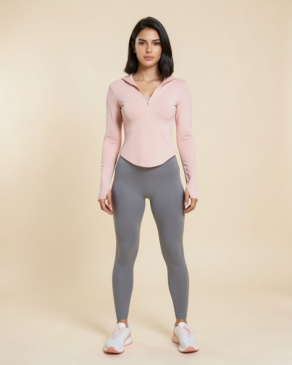 Half-Zip Athletic Hooded Top