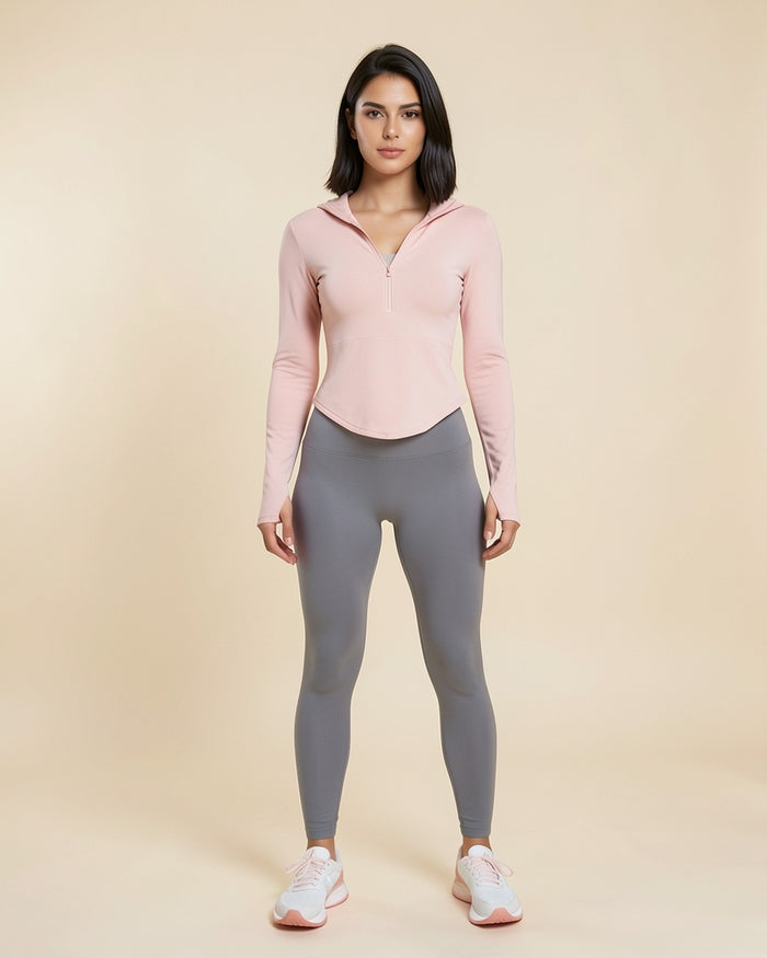 Half-Zip Athletic Hooded Top