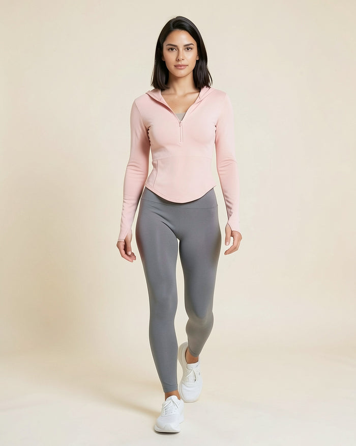 Half-Zip Athletic Hooded Top
